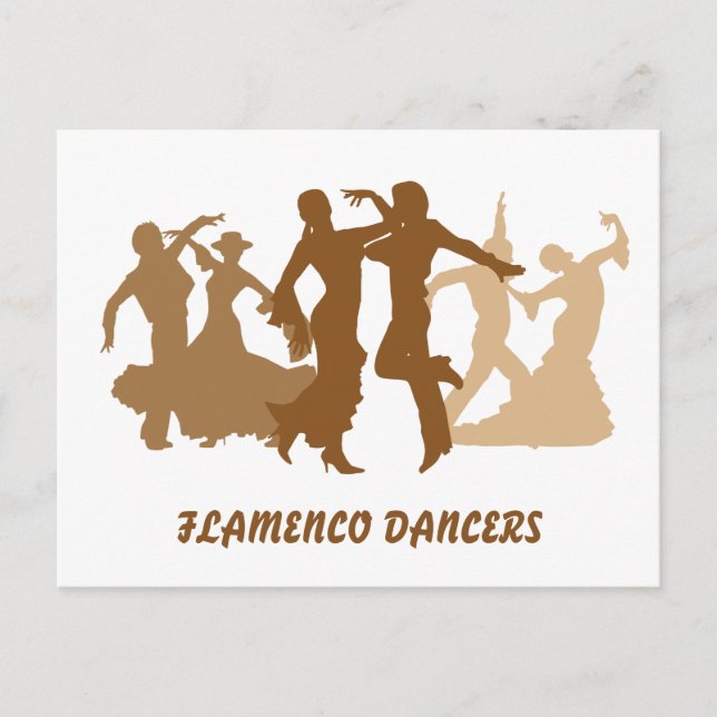 Flamenco Dancers Illustration Vykort (Framsida)