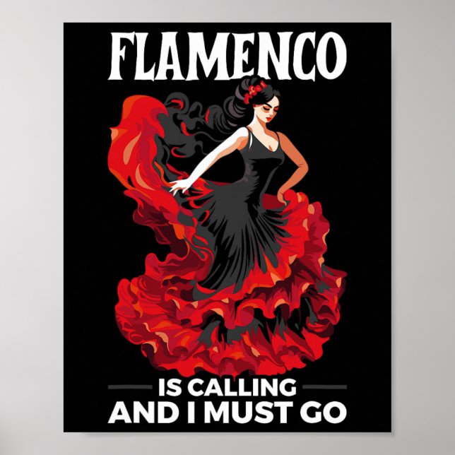 Flamenco Dancing Spain Dancer Spain Flamenco Dan Poster (Framsidan)