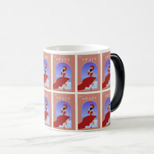 Flamenco Elegance - Retro Spain Travel Design Magisk Mugg