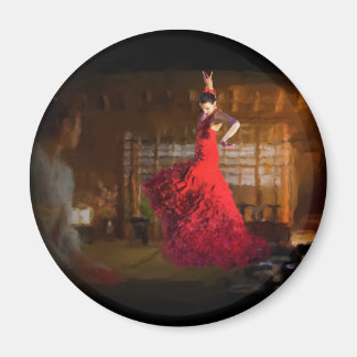 Flamenco fire ljus a tea house in Tokyo, Japan Magnet