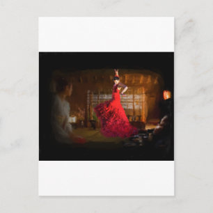 Flamenco fire ljus a tea house in Tokyo, Japan Vykort
