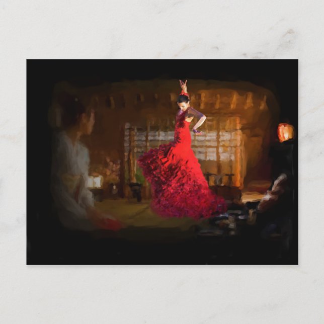 Flamenco fire ljus a tea house in Tokyo, Japan Vykort (Framsida)