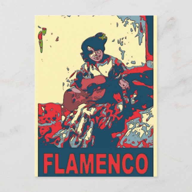 Flamenco Guitar Vykort (Framsida)
