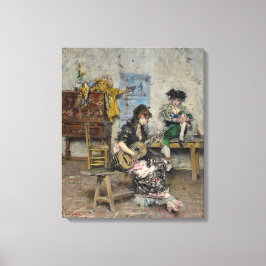 Flamenco Guitarist (Female spanska Guitar Player) Canvastryck