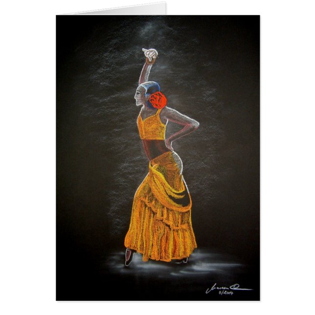 "Flamenco ", Hälsningskort (Framsidan)
