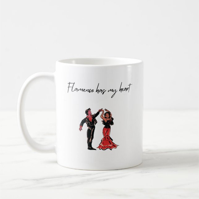 Flamenco har mitt hjärta kaffemugg (Vänster)