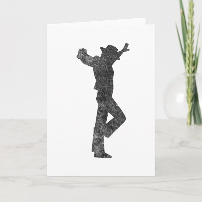Flamenco Male Dancer Black Distress Kort (Framsida)