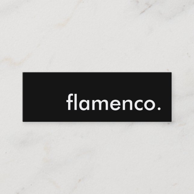 flamenco. mini visitkort (Framsida)