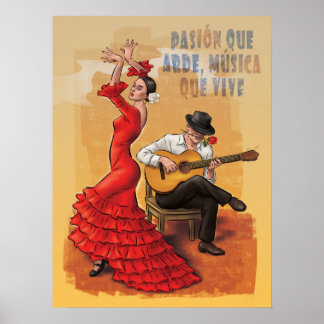 Flamenco Passion - Spansk konst Poster
