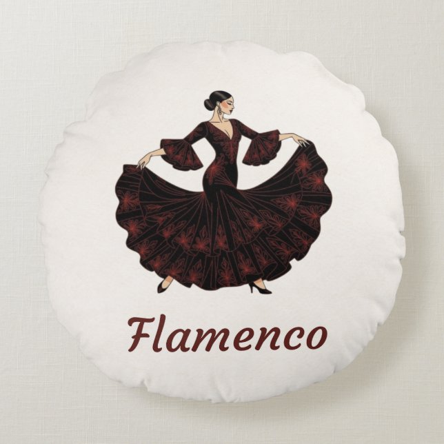 Flamenco Rund Kudde (Framsidan)