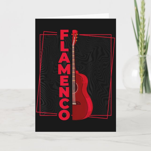 Flamenco _ Spansk Dans Gitarr _ Spanien Flamenco  Kort (Framsida)
