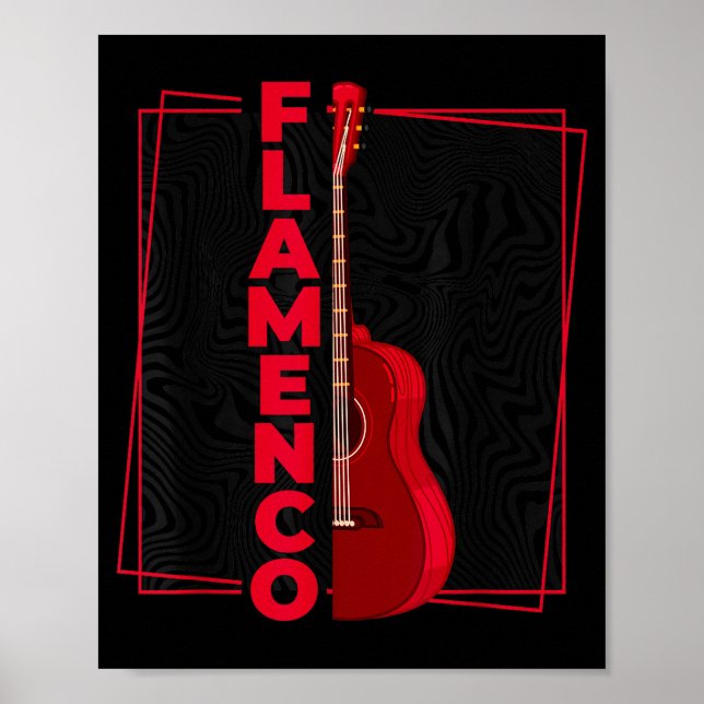 Flamenco_spansk dansgitarr_Spanien Flamenco Poster (Framsidan)