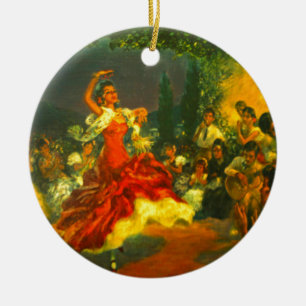 Flamencodansare Julgransprydnad Keramik