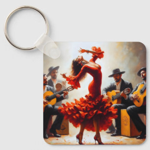 Flamencodansare Spansk musikband Nyckelring