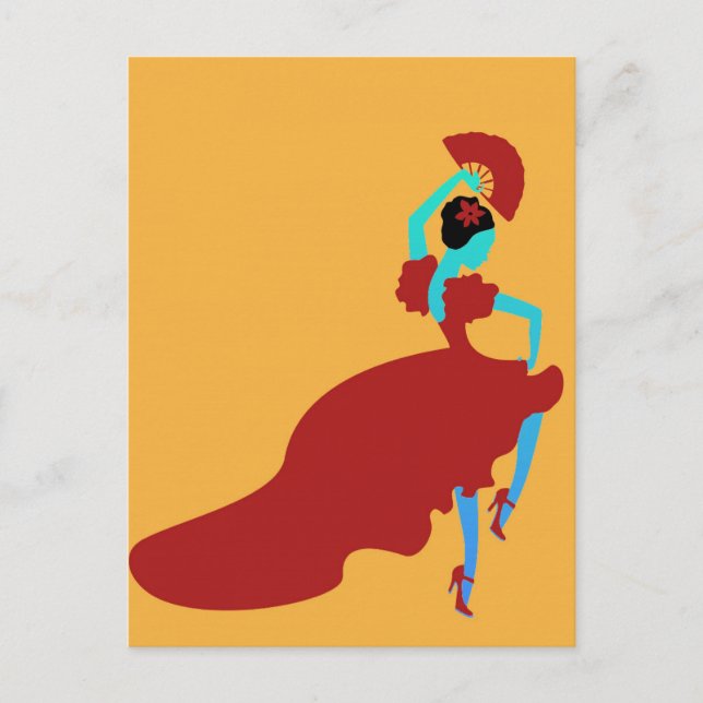 Flamencodansare Vykort (Framsida)