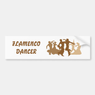 Flamencodansareillustration Bildekal