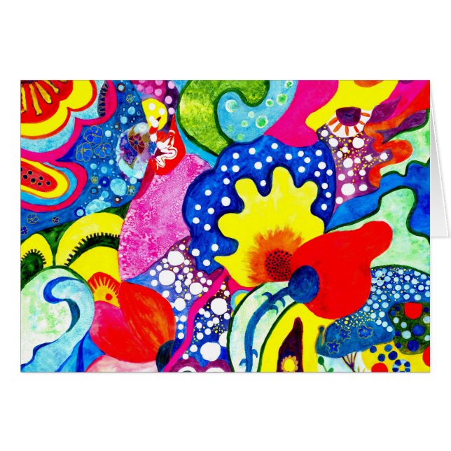 FlamencoFlowers. Hälsningskort (Framsidan Horizontal)