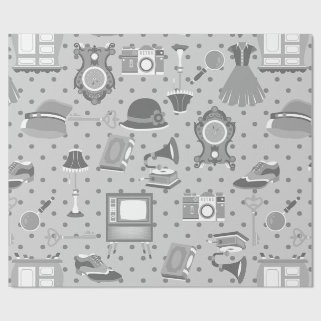 Flamer antique nostalgia gammalmodig decor presentpapper (Platt)