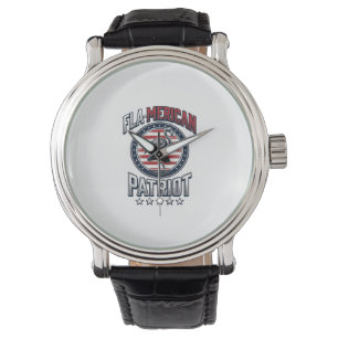 Flamerikansk patriot flamingo vintage vektor armbandsur