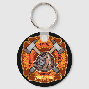 Flames Firefighter-nyckelkedjor Nyckelring