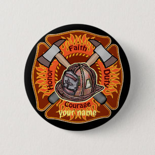 Flames Firefighters-stift Knapp