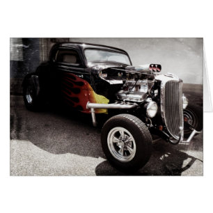 Flames Hot rod Hälsningskort