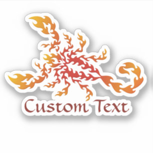 Flames Scorpion Klistermärken