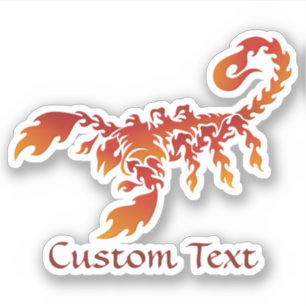 Flames Scorpion Sticker Klistermärken