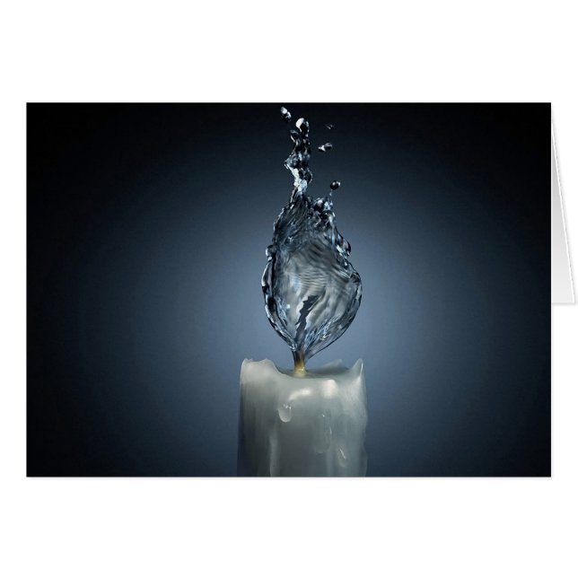Flamet i Vatten Hälsningskort (Framsidan Horizontal)
