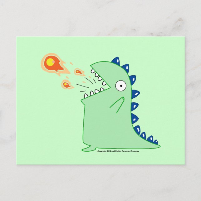 Flamey, Dragon Postcard Vykort (Framsida)