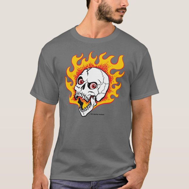 Flamey skalle tee shirt (Framsida)