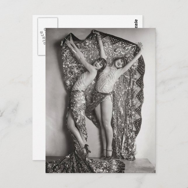 Flamflickors Vintage av Franskens  - vykort (Fram/baksida)