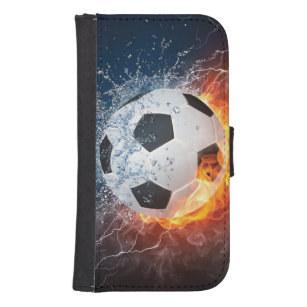 Flamfotboll/Fotboll i fotboll/Fotboll i Dekorativ  Galaxy S4 Plånbok