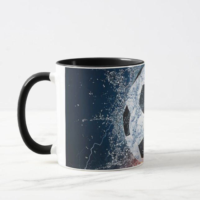 Flamfotboll/Fotboll i fotboll/Fotboll i Dekorativ  Mugg (Vänster)
