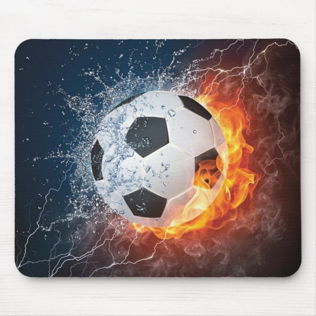 Flamfotboll/Fotboll i fotboll/Fotboll i Dekorativ  Musmatta (Framsidan)