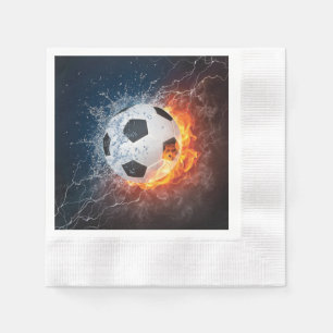 Flamfotboll/Fotboll i fotboll/Fotboll i Dekorativ Pappersservett