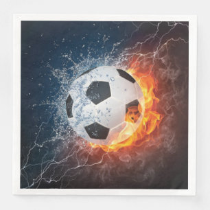 Flamfotboll/Fotboll i fotboll/Fotboll i Dekorativ Pappersservett