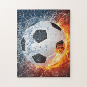 Flamfotboll/Fotboll i fotboll/Fotboll i Dekorativ Pussel