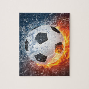 Flamfotboll/Fotboll i fotboll/Fotboll i Dekorativ Pussel