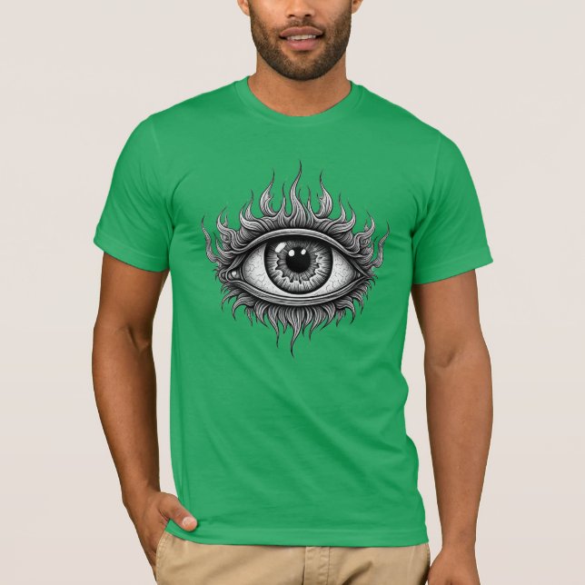 Flamfyllning av tredje Öga T Shirt (Framsida)