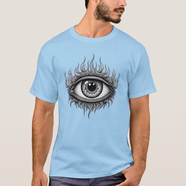 Flamfyllning av tredje Öga T Shirt (Framsida)