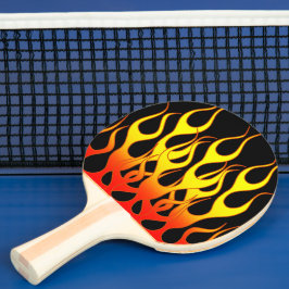 Flamgrafik med orange Gult Pingisracket