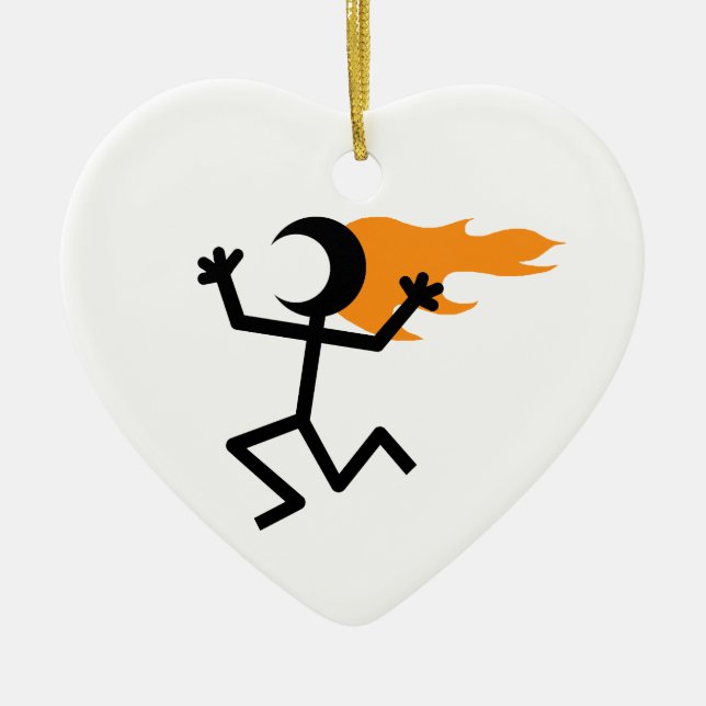 Flamhuvud Julgransprydnad Keramik (Framsidan)