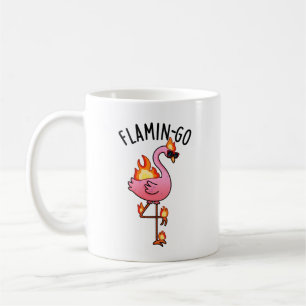 Flamin-go Funny Flamingo Pun Kaffemugg