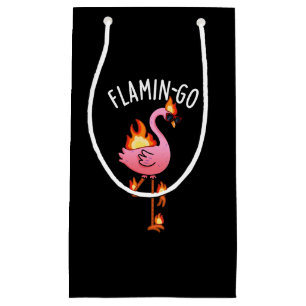 Flamin-go Funny Flamingo Pun Mörk BG