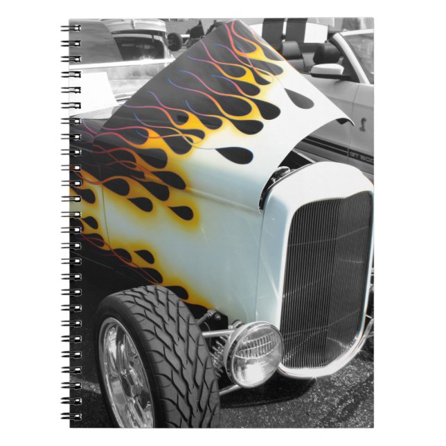 Flamin' Hot rod Anteckningsbok Med Spiral (Framsidan)