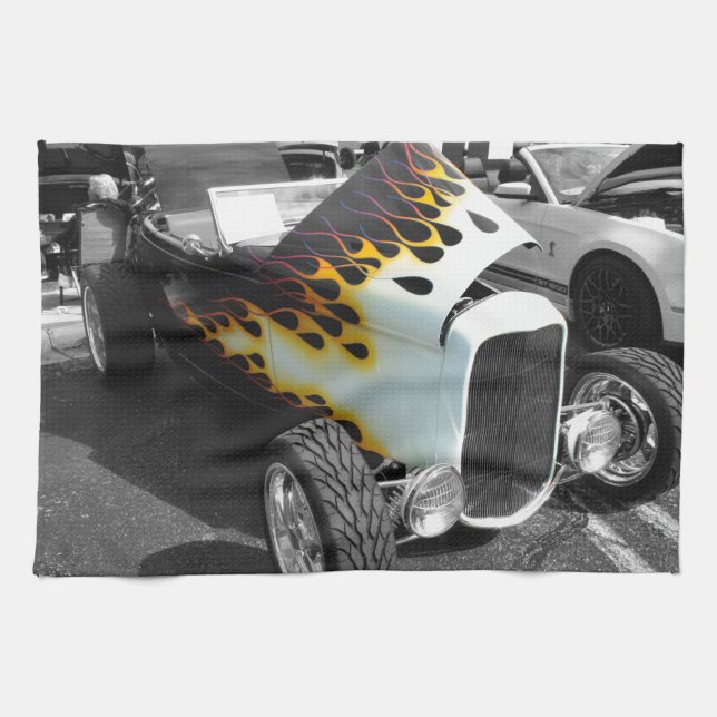 Flamin' Hot rod Kökshandduk (Horisontell)