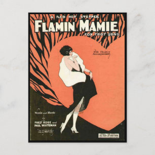 Flamin Mamie Flapper-vykort Vykort