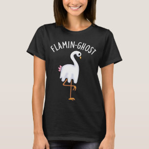Flamin-spökfunny Flamingo Ghost Pun Mörk BG T Shirt