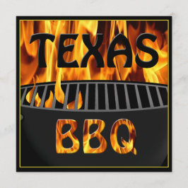 Flaming av Hett Texas BBQ Grill-inbjudan Inbjudningar